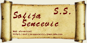 Sofija Šenčević vizit kartica